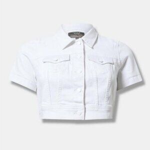 Cropped Denim Trucker Jacket